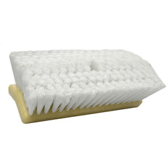 10″ Bi-Level Scrub Brush, Flagged White Polystyrene Fill - Best Tool & Supply