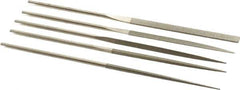 PFERD - 5 Piece Diamond Pattern File Set - 5-1/2" Long, Fine Coarseness, Set Includes Half Round, Hand, Round, Square, Three Square - Best Tool & Supply