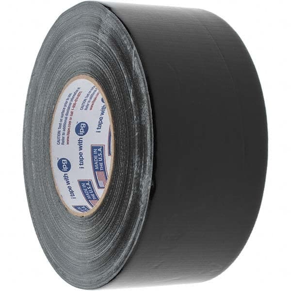 Intertape - 54.8m x 2-53/64" x 11 mil Black Polyethylene Film Duct Tape - Best Tool & Supply