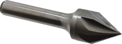 Keo - 3/4" Head Diam, 3/8" Shank Diam, 6 Flute 60° Solid Carbide Countersink - Bright Finish, 2-3/4" OAL, Single End - Best Tool & Supply