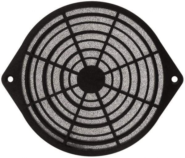 Made in USA - 162mm High x 162mm Wide x 7.9mm Deep, Tube Axial Fan Air Filter Assembly - 93% Capture Efficiency, Polyurethane Foam Media, 175°F Max, 45 Pores per Inch, Use with 162mm Round Tube Axial Fans - Best Tool & Supply