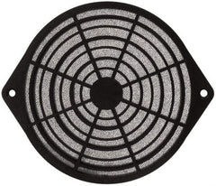 Made in USA - 162mm High x 162mm Wide x 7.9mm Deep, Tube Axial Fan Air Filter Assembly - 93% Capture Efficiency, Polyurethane Foam Media, 175°F Max, 45 Pores per Inch, Use with 162mm Round Tube Axial Fans - Best Tool & Supply