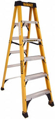 7-Step Ladder: Fiberglass, Type IA, 8' OAH 300 Lb Capacity, 25-9/16″ Base Width