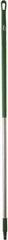 Vikan - 60 x 1-1/4" Stainless Steel Squeegee Handle - European Threaded Connection, Green - Best Tool & Supply