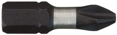 Milwaukee Tool - #2 Phillips Screwdriver Bit - 1/4" Hex Drive, 1" OAL - Best Tool & Supply