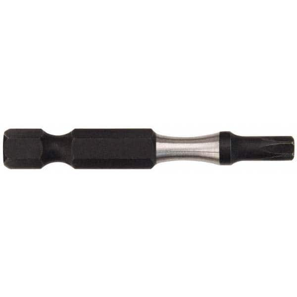 Power Screwdriver Bit: T25 Torx, 1/4″ Hex Drive 2″ OAL, Alloy Steel