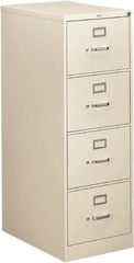 Hon - 18-1/4" Wide x 52" High x 26-1/2" Deep, 4 Drawer Vertical File - Steel, Light Gray - Best Tool & Supply