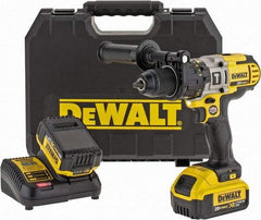 DeWALT - 20 Volt 1/2" Keyless Chuck Cordless Hammer Drill - 0 to 9,775, 0 to 22,950 & 0 to 34,000 BPM, 0 to 575, 0 to 1,350 & 0 to 2,000 RPM, Reversible, Mid-Handle - Best Tool & Supply