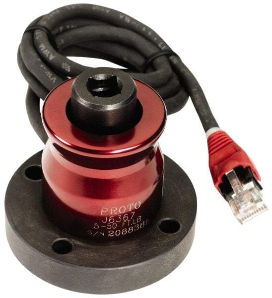 Proto - 2,400 to 24,000 In/Lb Bench Mount Torque Transducer - 1" Drive, 8-1/2" OAL, 0.5% Accuracy - Best Tool & Supply