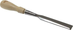 Stanley - 9-17/32" OAL x 3/4" Blade Width Wood Chisel - 3/4" Tip, Hornbeam Wood Handle - Best Tool & Supply