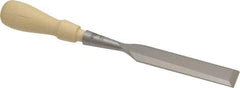 Stanley - 9-31/32" OAL x 1" Blade Width Wood Chisel - 1" Tip, Hornbeam Wood Handle - Best Tool & Supply