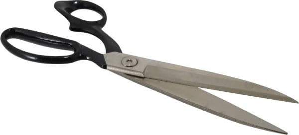 Wiss - 6" LOC, 12-1/2" OAL Bent Upholstery, Carpet, & Fabric Shears - Offset Handle, For Carpet, Composite Materials, Synthetic Fibers - Best Tool & Supply