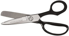 Wiss - 4-3/4" LOC, 8-1/2" OAL Nickel Plated Leather and Belt Shears - Best Tool & Supply