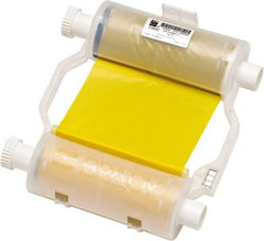 Brady - 4.33" Wide, Yellow & White Resin Ribbon 1 Color Ribbon Cartridge - For BBP30 Label Printer, BBP33 Label Printer, BBP35 Multicolor Sign & Label Printer, BBP37 Color & Cut Sign & Label Printer, BradyPrinter S3100, BBP31 Sign & Label Printer - Best Tool & Supply