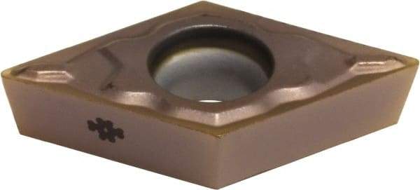 Sumitomo - DCMT32.51 ELU Grade AC530U Carbide Turning Insert - TiAlN/AlCrN Finish, 55° Diamond, 3/8" Inscr Circle, 5/32" Thick, 1/64" Corner Radius - Best Tool & Supply