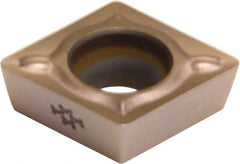 Sumitomo - CPMT21.51 ESU Grade T3000Z Cermet Turning Insert - TiN/AlN Finish, 80° Diamond, 1/4" Inscr Circle, 3/32" Thick, 1/64" Corner Radius - Best Tool & Supply