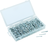 500 Pc. Aluminum Rivet Assortment - rustproof aluminum rivet body; steel mandrel - Best Tool & Supply