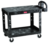 Utility Cart 2- Shelf (flat) 24 x 36 - Push Handle -- Storage compartments, holsters and hooks -- 500 lb capacity - Best Tool & Supply