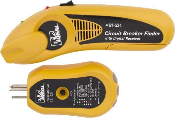 Ideal - 240 to 120 VAC, 47 to 63 Hz, Screenless Circuit Breaker Finder - 9 Volt, Includes GFCI Receptacle Tester, Noncontact Voltage Sensor - Best Tool & Supply