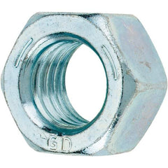 Value Collection - 5/8-11 UNC Steel Right Hand Hex Nut - 15/16" Across Flats, 35/64" High, Zinc-Plated Finish - Best Tool & Supply