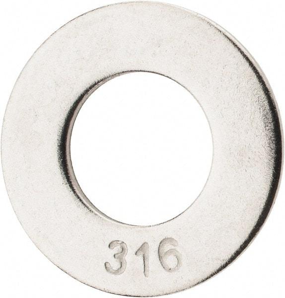 Value Collection - 5/8" Screw, Grade 316 Stainless Steel Standard Flat Washer - 11/16" ID x 1-3/4" OD, 0.134" Thick - Best Tool & Supply