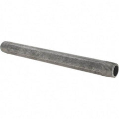 Value Collection - 3/8" Diam x 7" Long Steel Black Pipe Nipple - Threaded - Best Tool & Supply