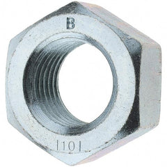 Import - M30x3.50 Metric Coarse Steel Right Hand Hex Nut - 46mm Across Flats, 24mm High, Zinc-Plated Finish - Best Tool & Supply