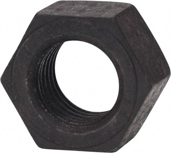 Made in USA - 7/16-14 UNC Steel Right Hand Hex Nut - 11/16" Across Flats, 3/8" High, Zinc Yellow Dichromate Finish - Best Tool & Supply