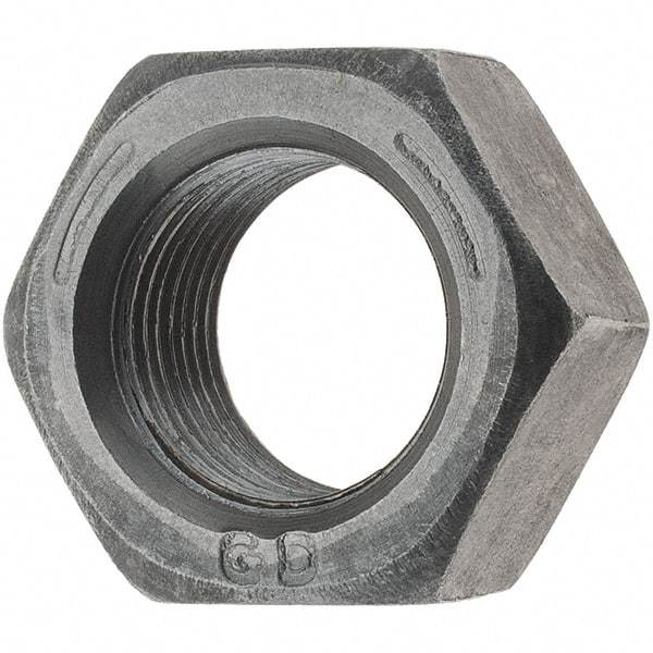 Value Collection - 3/4-16 UNF Steel Right Hand Hex Nut - 1-1/8" Across Flats, 41/64" High, Uncoated - Best Tool & Supply