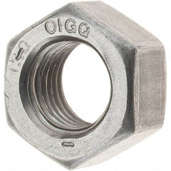 Value Collection - 7/16-20 UNF Steel Right Hand Hex Nut - 11/16" Across Flats, 3/8" High, Uncoated - Best Tool & Supply