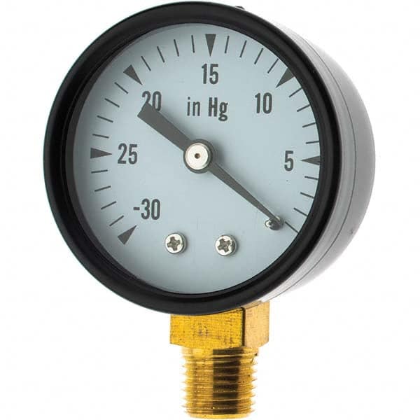 Value Collection - Vacuum Gauges Type: Analog Vacuum Gauge Thread Size: 1/4 - Best Tool & Supply