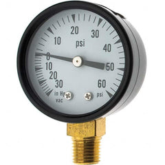 Value Collection - Vacuum Gauges Type: Analog Vacuum Gauge Thread Size: 1/4 - Best Tool & Supply