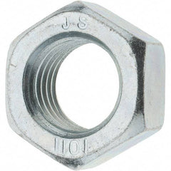 Value Collection - M24x3.00 Steel Right Hand Hex Nut - 36mm Across Flats, 19mm High, Zinc-Plated Finish - Best Tool & Supply