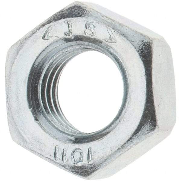 Value Collection - M8x1.25 Metric Coarse Steel Right Hand Hex Nut - 13mm Across Flats, 6.5mm High, Zinc-Plated Finish - Best Tool & Supply