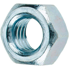 Value Collection - M6x1.00 Metric Coarse Steel Right Hand Hex Nut - 10mm Across Flats, 5mm High, Zinc-Plated Finish - Best Tool & Supply