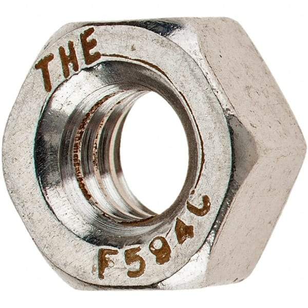 Value Collection - M8x1.25 Metric Coarse Steel Right Hand Hex Nut - 13mm Across Flats, 6.5mm High, Zinc-Plated Finish - Best Tool & Supply