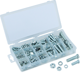 240 Pc. USS Nut & Bolt Assortment - Bolts; hex nuts and washers. Zinc oxide finish - Best Tool & Supply