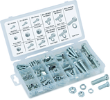 240 Pc. Metric Nut & Bolt Assortment - Bolts; hex nuts and washers. Zinc Oxide finish - Best Tool & Supply