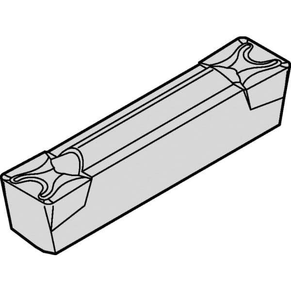 Kennametal - 0505A4G-U GMN Grade KCP10, 5.05mm Cutting Width Carbide Grooving Insert - 4.2mm Max Depth of Cut, Neutral, 0.4mm Corner Radius, TiCN/Al2O3 Finish - Best Tool & Supply