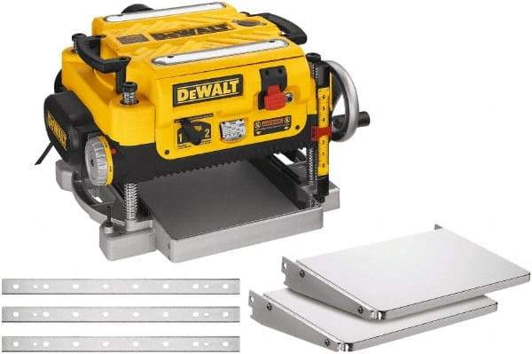 DeWALT - 115 Volt, 15 Amp, 10,000 RPM, Bench Planer - 1/8 Inch Depth of Cut, 13 Inch Wide, 6 Inch Depth Capacity - Best Tool & Supply