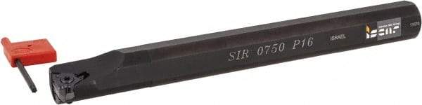 Iscar - Internal Thread, Right Hand Cut, 3/4" Shank Width x 3/4" Shank Height Indexable Threading Toolholder - 7" OAL, 16IRM Insert Compatibility, SI Toolholder, Series SIR - Best Tool & Supply