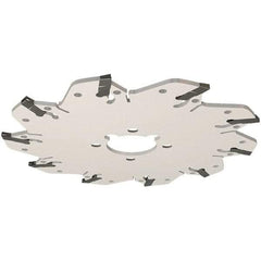 Iscar - Arbor Hole Connection, 0.106" Cutting Width, 34mm Depth of Cut, 125mm Cutter Diam, 32mm Hole Diam, 8 Tooth Indexable Slotting Cutter - GM-DG Toolholder, GIM, GIMY, GIP, GIPA Insert, Right Hand Cutting Direction - Best Tool & Supply