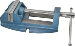 Wilton - 5" Jaw Opening Capacity x 2-1/8" Throat Depth, Horizontal Drill Press Vise - 5" Wide x 2-1/8" High Jaw, Stationary Base, Standard Speed, 12-3/4" OAL x 4.4" Overall Height, Cast Iron - Best Tool & Supply