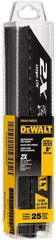 DeWALT - 8" Long x 1" Thick, Bi-Metal Reciprocating Saw Blade - Straight Profile, 14 to 18 TPI, Toothed Edge - Best Tool & Supply