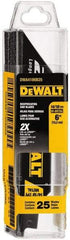 DeWALT - 6" Long x 1" Thick, Bi-Metal Reciprocating Saw Blade - Straight Profile, 14 to 18 TPI, Toothed Edge - Best Tool & Supply