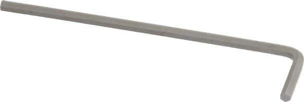 Paramount - 1/8" Hex, Long Arm, Hex Key - 3-3/4" OAL, Steel, Inch System of Measurement - Best Tool & Supply