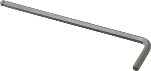 Paramount - 9/64" Hex, Long Arm, Ball End Hex Key - 3-15/16" OAL, Steel, Inch System of Measurement - Best Tool & Supply