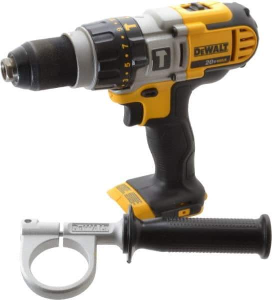 DeWALT - 20 Volt 1/2" Keyless Chuck Cordless Hammer Drill - 0 to 9,775, 0 to 22,950 & 0 to 34,000 BPM, 0 to 575, 0 to 1,350 & 0 to 2,000 RPM, Reversible, Mid-Handle - Best Tool & Supply