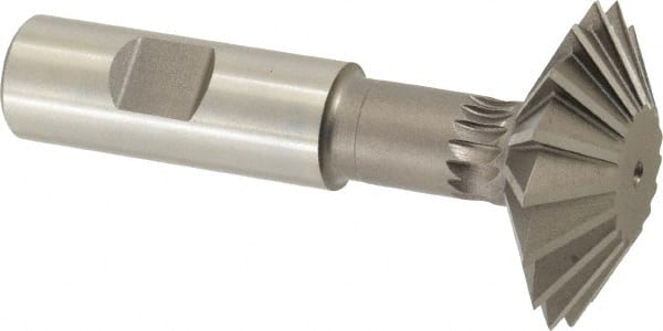 Keo - 1-7/8° 1-7/8" Cut Diam, 5/8" Cut Width, 3/4" Shank, High Speed Steel Double-Angle Cutter - Best Tool & Supply