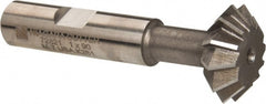 Keo - 1° 1" Cut Diam, 3/8" Cut Width, 1/2" Shank, High Speed Steel Double-Angle Cutter - Best Tool & Supply